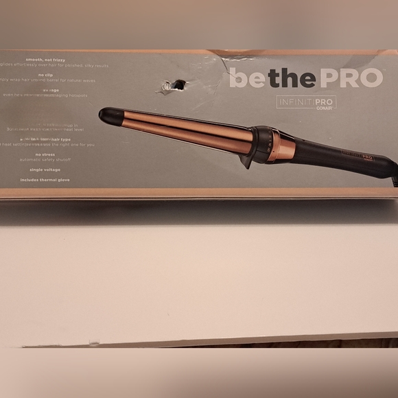 INFINITIPRO BY CONAIR Rose Gold Titanium 1 ¼-inch to ¾-inch Curling Wand - Picture 3 of 3